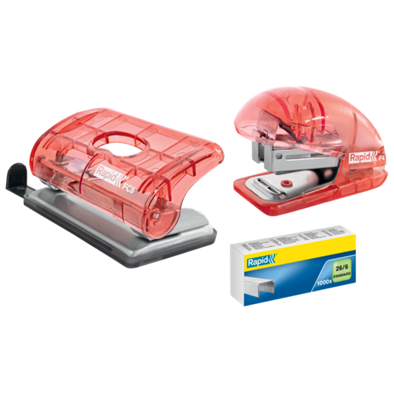 Mini Grapadora Rapid Colour'Breeze F4 Coral