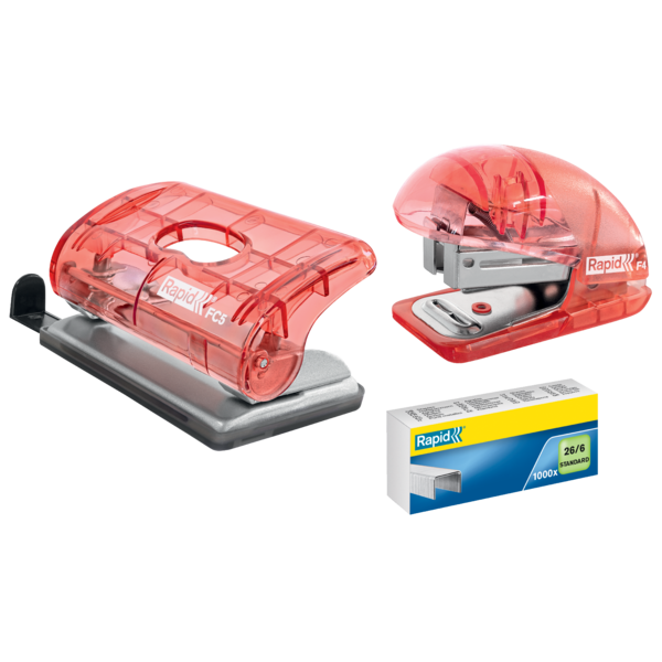 Mini Grapadora Rapid Colour'Breeze F4 Coral