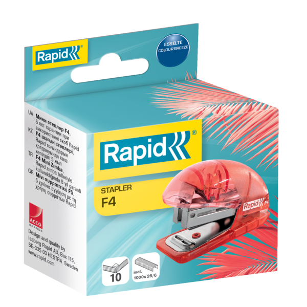 Mini Grapadora Rapid Colour'Breeze F4 Verde