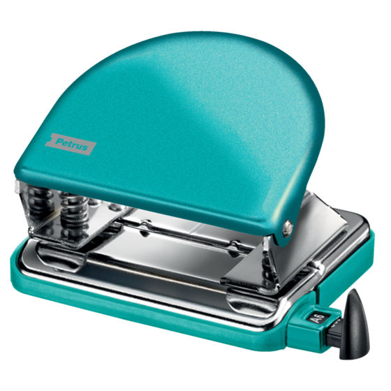 Taladro Metálico De Oficina Mod. 52 Wow De Petrus Turquesa 2 Mm/20 Hojas