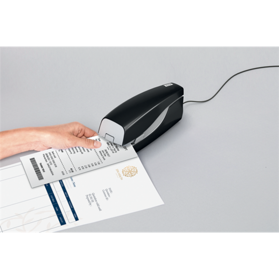 Grapadora Eléctrica De Grapado Plano E-120 Contactless De Petrus Negro