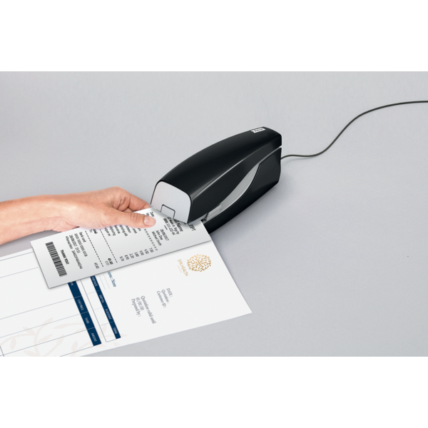 Grapadora Eléctrica De Grapado Plano E-120 Contactless De Petrus Negro