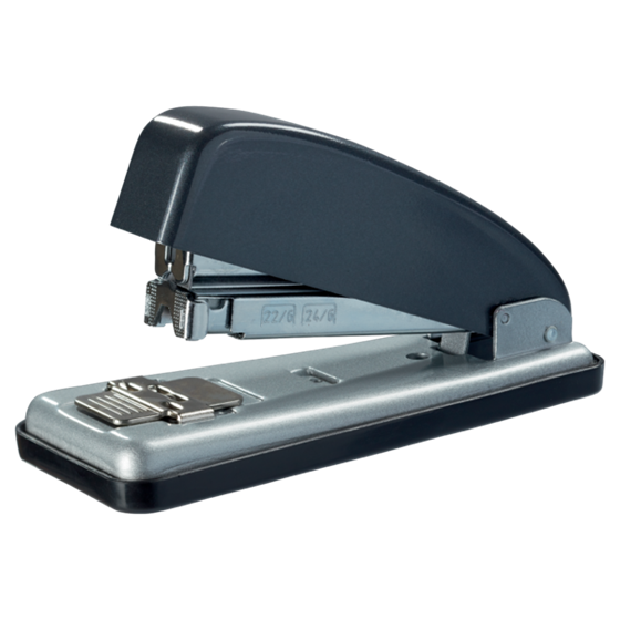 Grapadora Metálica De Oficina Mod. 226 De Petrus Gris Oscuro/Plata Duet