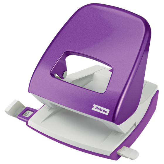 Taladro Metálico De Oficina Mod. 62 Wow De Petrus Púrpura 3 Mm/30 Hojas (80 Grs).
