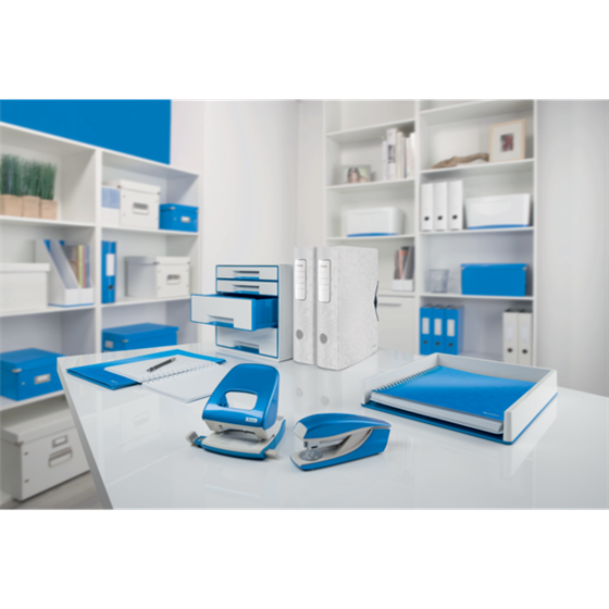 Taladro Metálico De Oficina Mod. 62 Wow De Petrus Azul 3 Mm/30 Hojas (80 Grs).