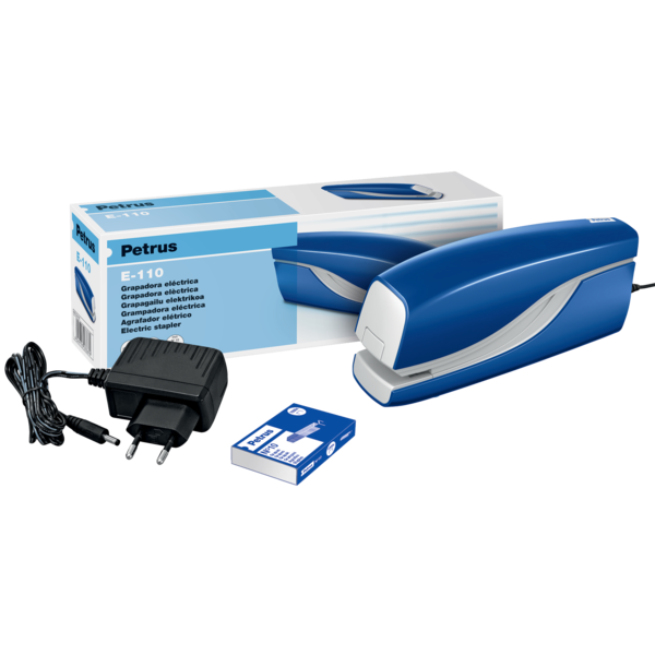 Grapadora Eléctrica E-110 Contactless De Petrus Azul