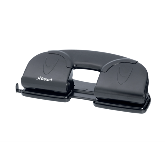 Taladro Metálico Rexel De 4 Punzones V412 Capacidad 12 Hojas Negro