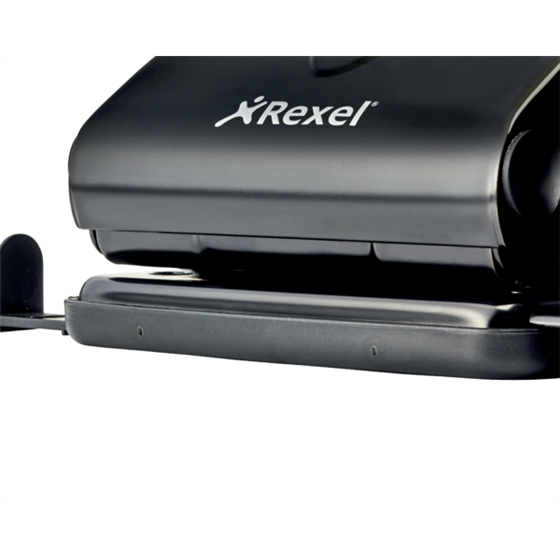 Taladro Metálico Rexel De 4 Punzones V412 Capacidad 12 Hojas Negro