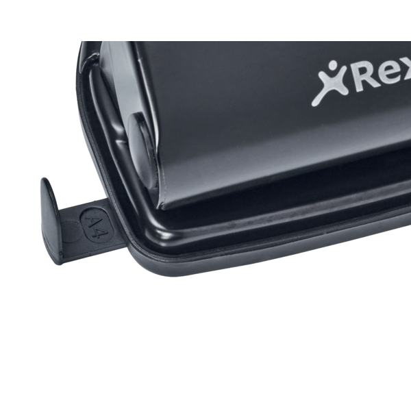 Taladro Metálico Rexel De 4 Punzones V412 Capacidad 12 Hojas Negro