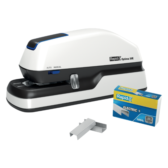 Grapadora Eléctrica Sin Contacto Optima 20E De Rapid Blanco