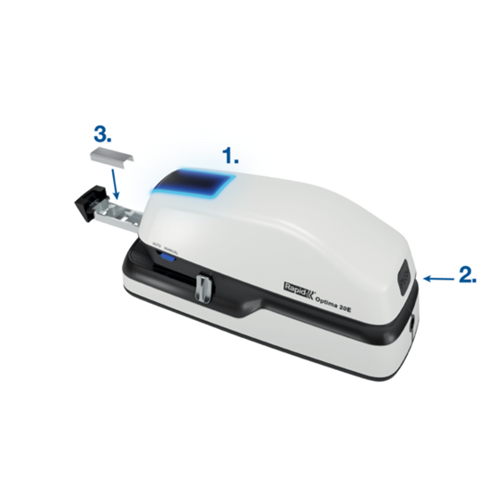 Grapadora Eléctrica Sin Contacto Optima 20E De Rapid Blanco