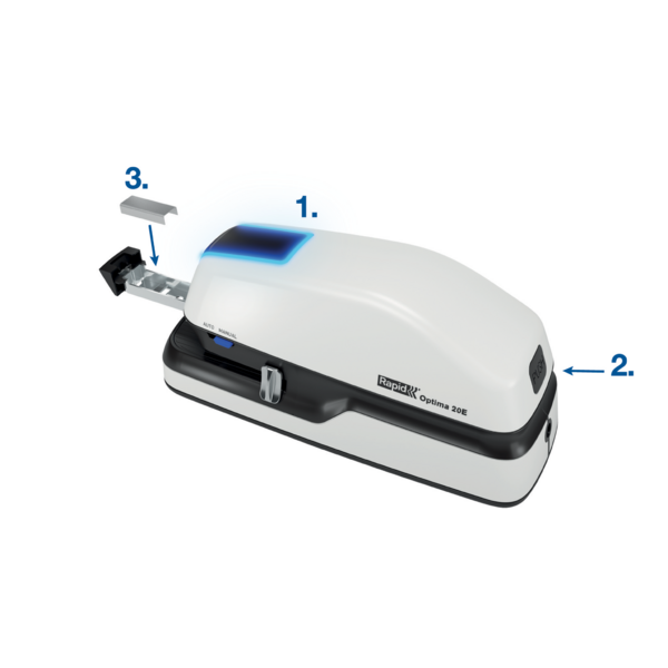 Grapadora Eléctrica Sin Contacto Optima 20E De Rapid Blanco