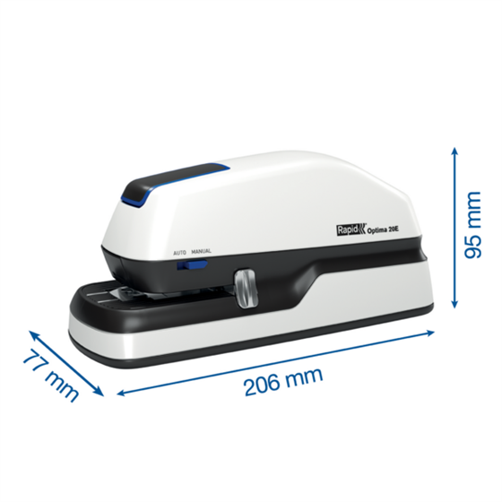 Grapadora Eléctrica Sin Contacto Optima 20E De Rapid Blanco