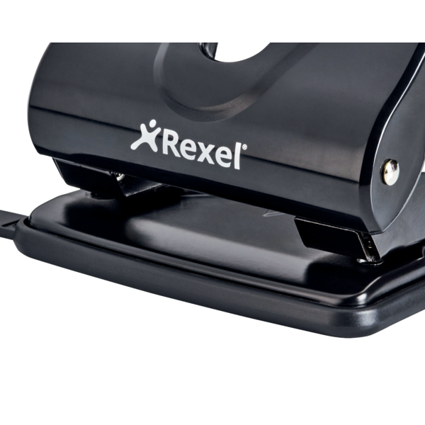 Taladro De Plástico Reciclado De 2 Punzones Rexel Ecodesk Capacidad 20 Hojas Negro