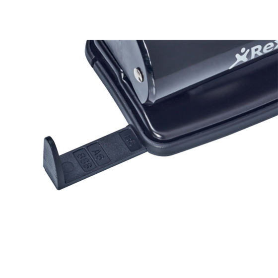 Taladro De Plástico Reciclado De 2 Punzones Rexel Ecodesk Capacidad 20 Hojas Negro