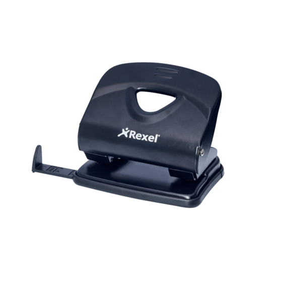 Taladro Metálico De 2 Punzones Rexel Value 230 Capacidad 30 Hojas Negro