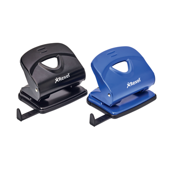 Taladro Metálico De 2 Punzones Rexel Value 230 Capacidad 30 Hojas Negro