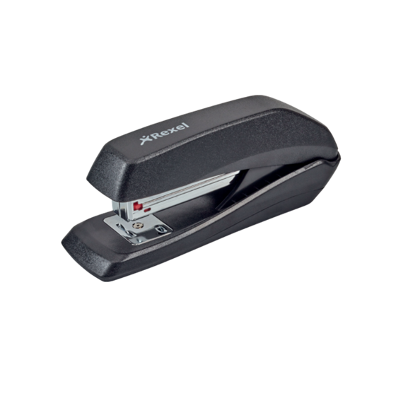 Grapadora De Media Carga Rexel Ecodesk Ecológica De Plástico Capacidad 20 Hojas Negro
