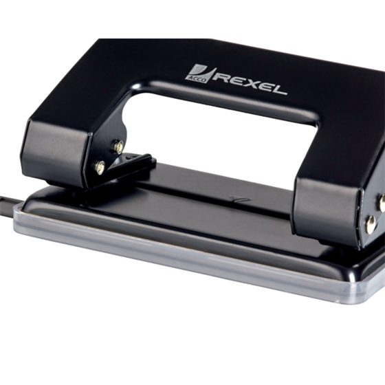Taladro Metálico De 2 Agujeros Rexel Student Negro