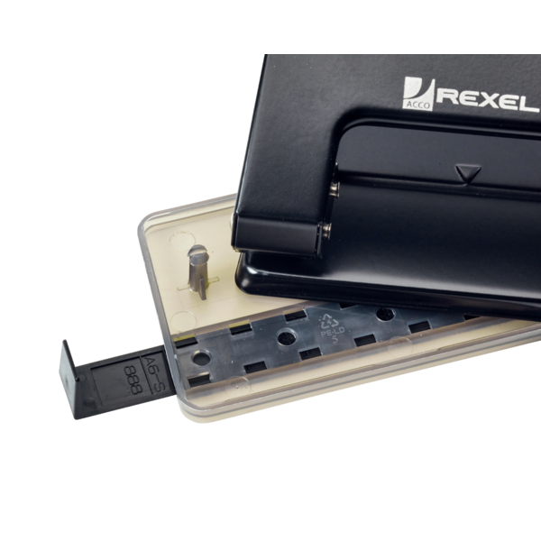 Taladro Metálico De 2 Agujeros Rexel Student Negro