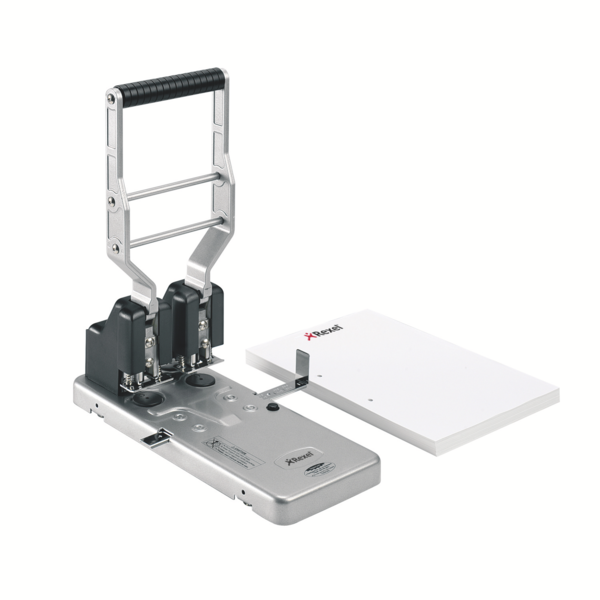 Taladro Gran Capacidad De 2 Punzones Rexel Hd2150 Capacidad 150 Hojas Plata