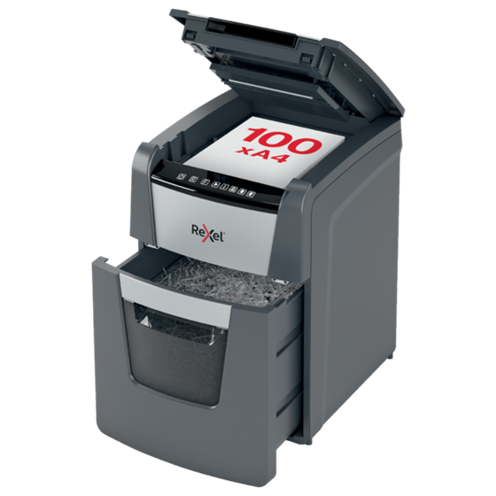 Destructora Automática Rexel Optimum Autofeed 100X De Corte En Partículas