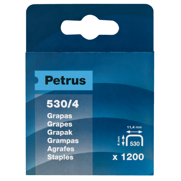 Grapas Mod. 530/4 De Petrus 4 mm. Caja x1200