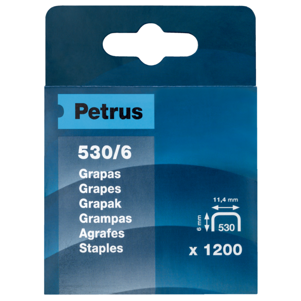 Grapas Mod. 530/6 De Petrus 6 mm. Caja x1200
