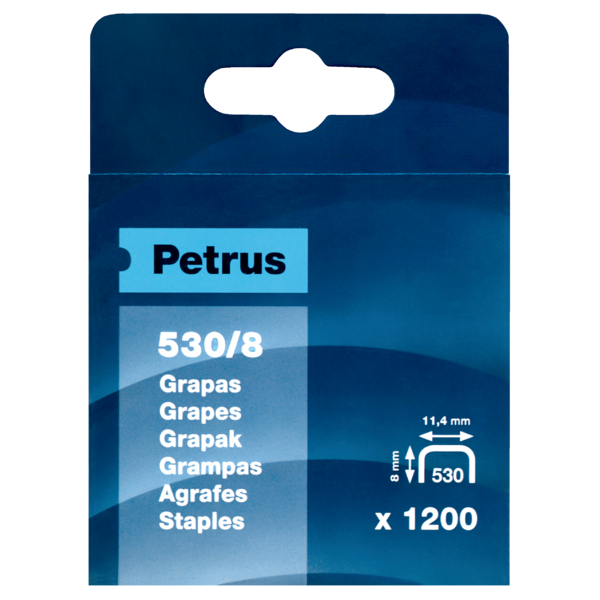 Grapas Mod. 530/8 De Petrus 8 mm. Caja x1200