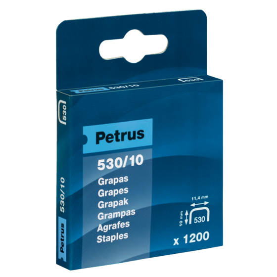 Grapas Mod. 530/10 De Petrus 10 mm. Caja x1200