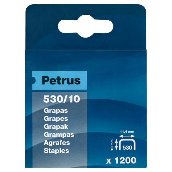 Grapas Mod. 530/10 De Petrus 10 mm. Caja x1200