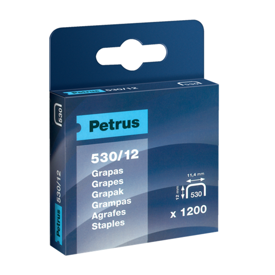 Grapas Mod. 530/12 De Petrus 12 mm. Caja x1200