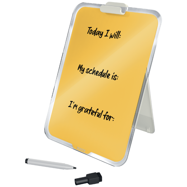 Atril De Cristal De Sobremesa Leitz Cosy Amarillo Cálido