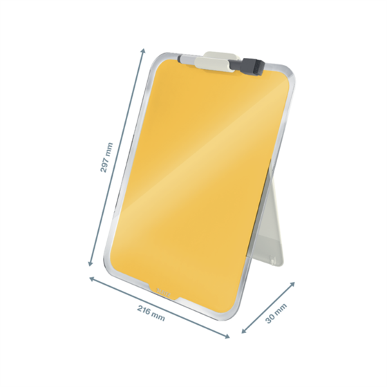 Atril De Cristal De Sobremesa Leitz Cosy Amarillo Cálido