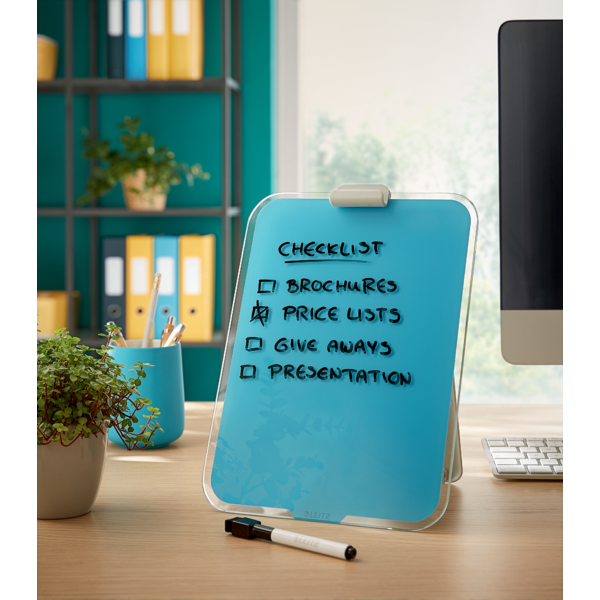 Atril De Cristal De Sobremesa Leitz Cosy Azul Calma