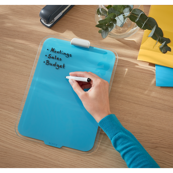 Atril De Cristal De Sobremesa Leitz Cosy Azul Calma