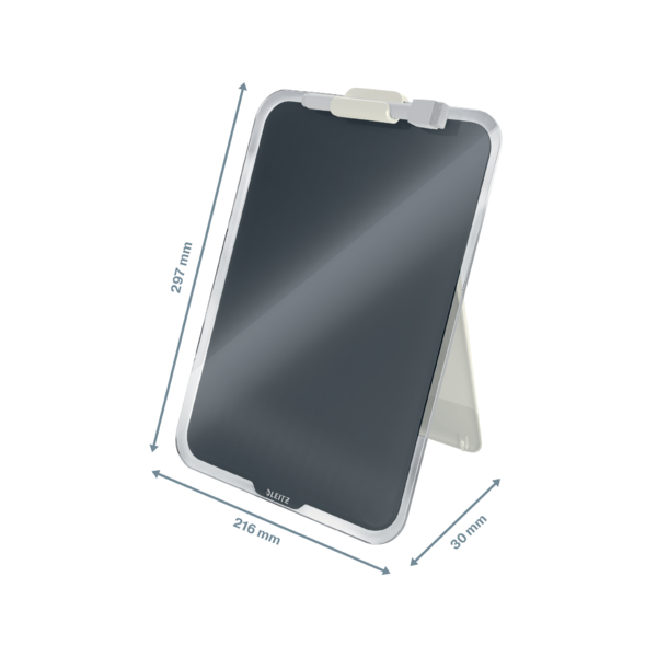 Atril De Cristal De Sobremesa Leitz Cosy Gris Terciopelo