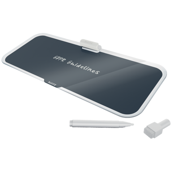 Bloc De Notas De Sobremesa De Cristal Leitz Cosy Gris Terciopelo