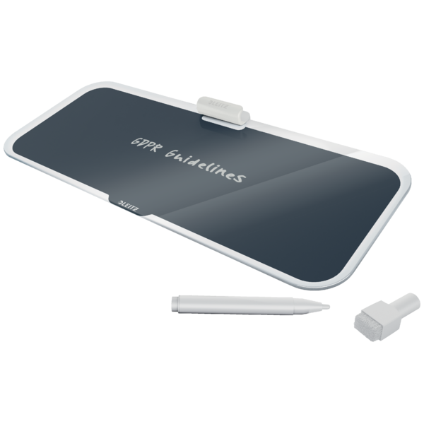 Bloc De Notas De Sobremesa De Cristal Leitz Cosy Gris Terciopelo