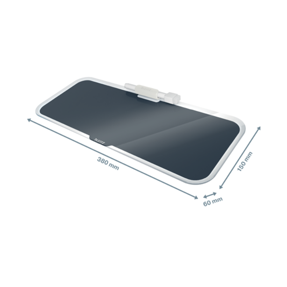 Bloc De Notas De Sobremesa De Cristal Leitz Cosy Gris Terciopelo