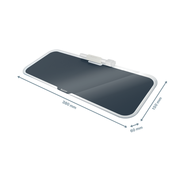 Bloc De Notas De Sobremesa De Cristal Leitz Cosy Gris Terciopelo