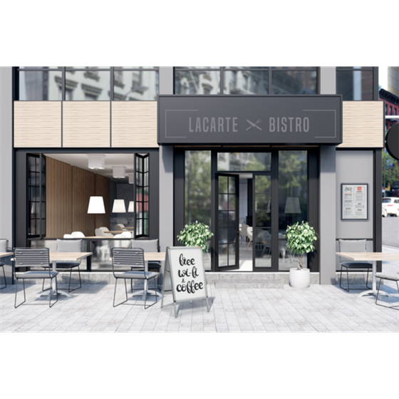 Caballete Publicitario De Doble Cara Tamaño A1 Nobo Plata