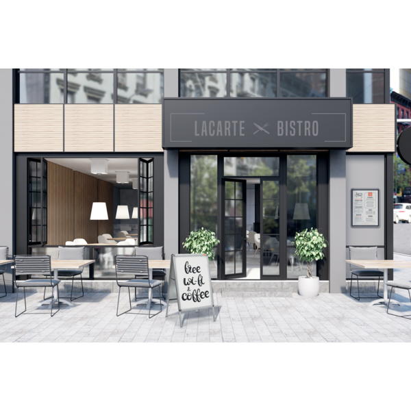 Caballete Publicitario De Doble Cara Tamaño A1 Nobo Plata