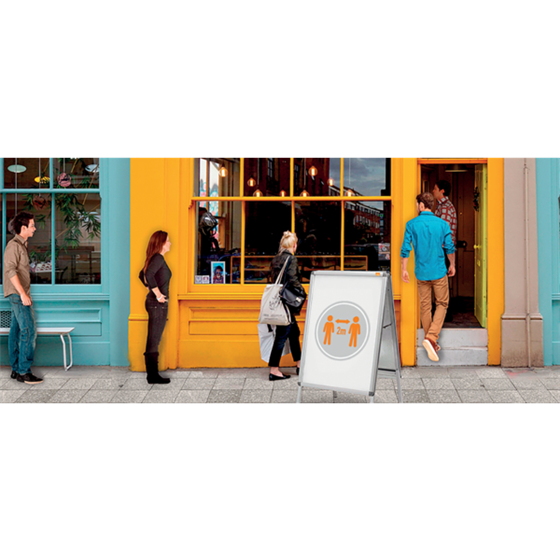 Caballete Publicitario De Doble Cara Tamaño A1 Nobo Plata