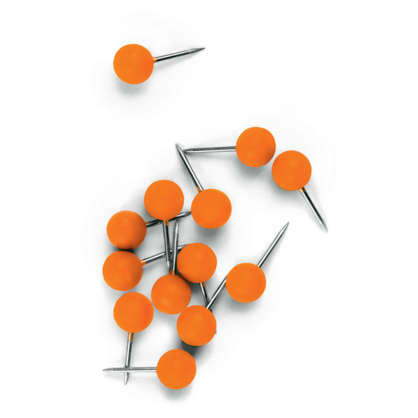 Chinchetas Para Tablón Nobo En Color Naranja Naranja