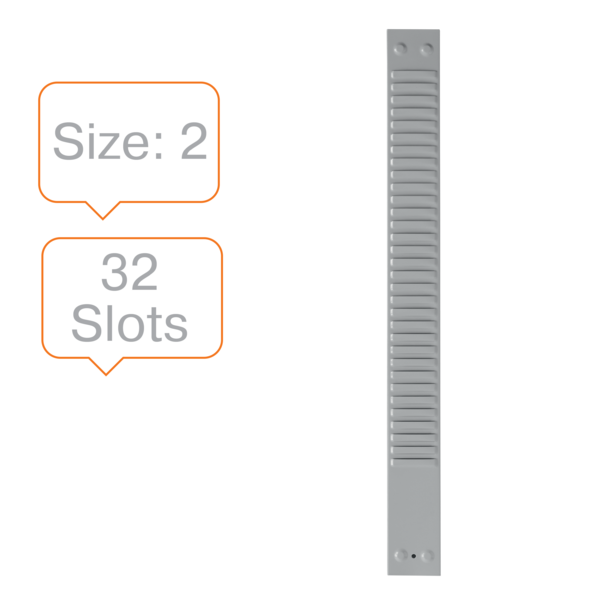 Ficha T Nobo Paneles Metálicos Tamaño 2, 32 Ranuras