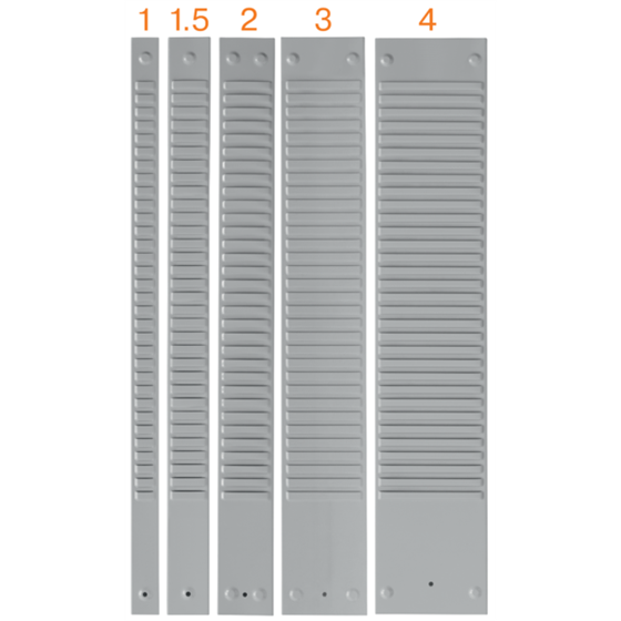 Ficha T Nobo Paneles Metálicos Tamaño 2, 32 Ranuras