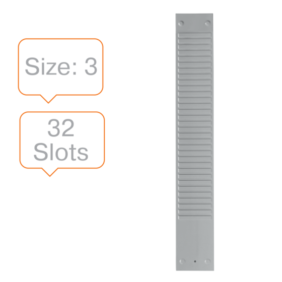 Fichas T Nobo Paneles Metálicos Tamaño 3, 32 Ranuras
