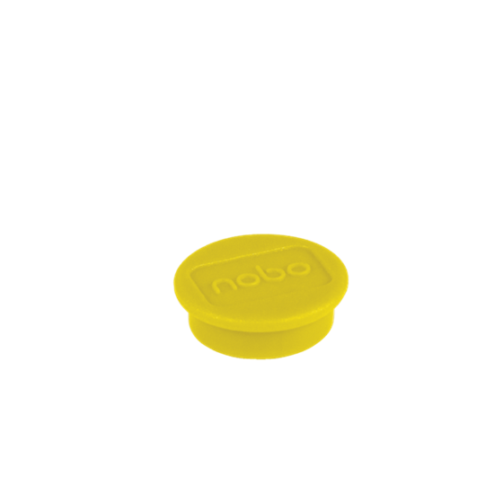 Imanes Magnéticos Para Pizarra Nobo, Paquete De 10 Imanes De Colores De 13 Mm Amarillo