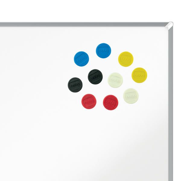 Imanes Magnéticos Para Pizarra Nobo, Paquete De 10 Imanes De Colores De 13 Mm Surtidos
